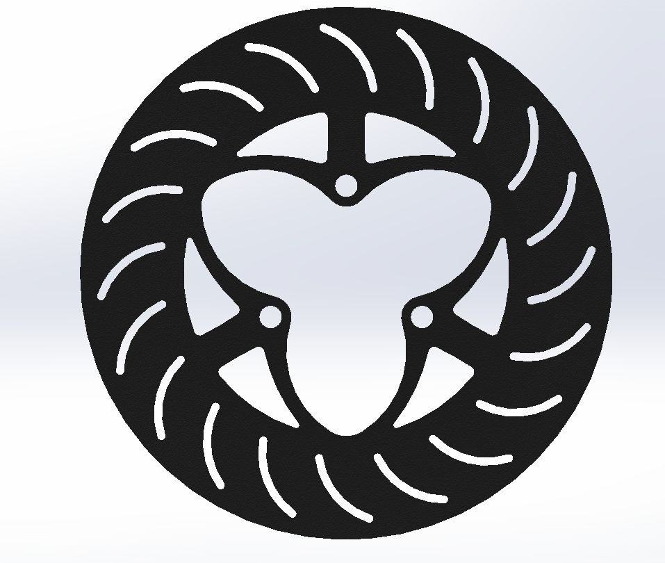 Redesigned rotor CAD render